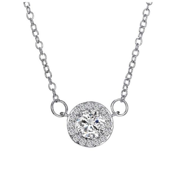 Swarovski Elements- Woman's halo necklace - 16"-18 link chain - Picture 1 of 4